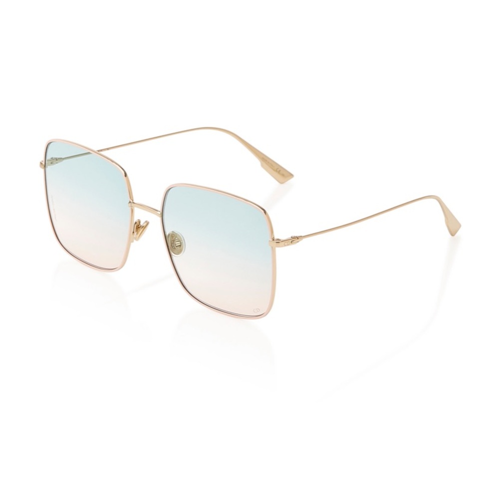 Dior Stellaire Square-Frame Gold-Tone Sunglasses
